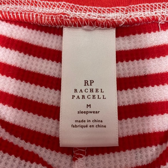 Rachel Parcell Candy Cane Christmas Red White Striped Waffle Pajama Pants S - Picture 1 of 2